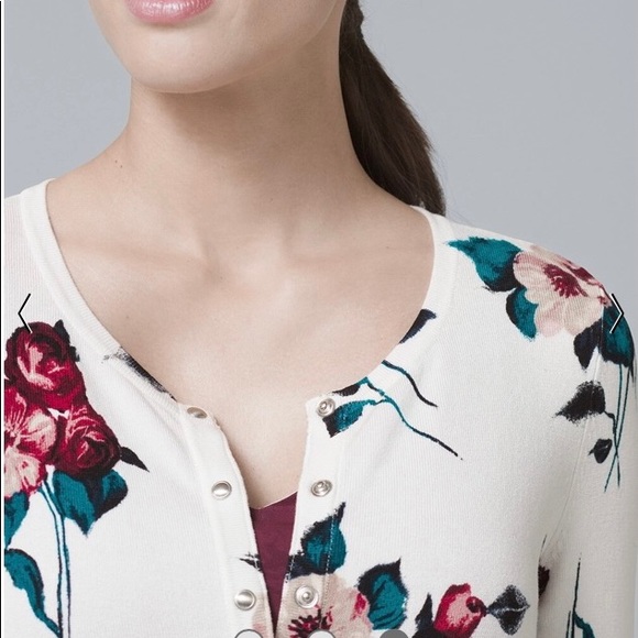 WHBM snap cardigan GUC some pilling - M - Picture 3 of 5